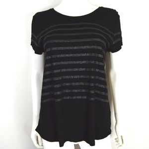 H&M Black Glitter Tee